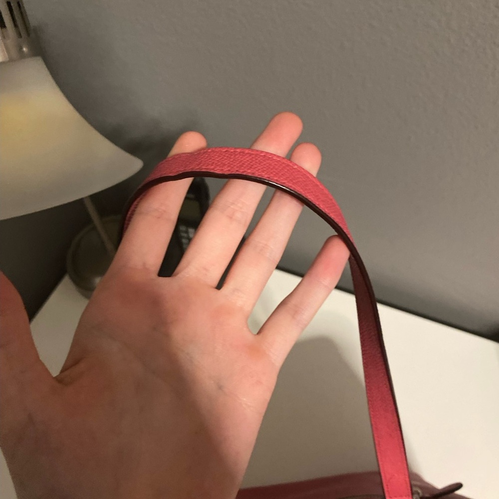 Coach Pink Saffiano Leather Tote Bag - Picture 5 of 7